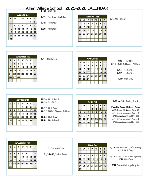 25-26 Calendar